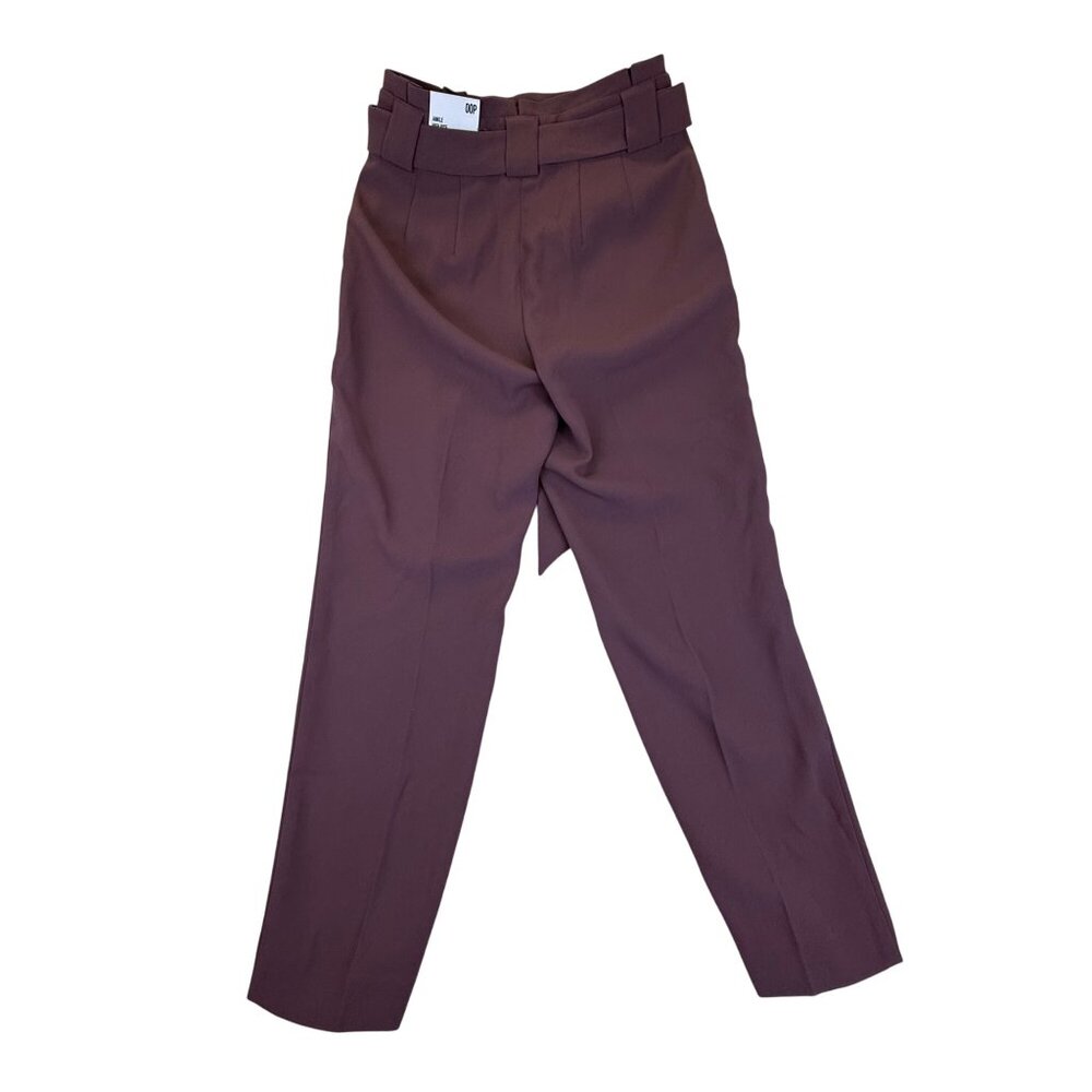 Express Women’s Purple High-Rise Ankle Pants With Bow Front Size 00P - New - Picture 2 of 14